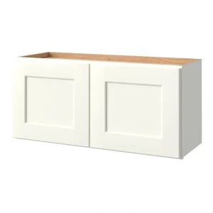 allen + roth Aveley 33-in W x 15.125-in H x 12-in D Linen Wall Fully Assembled Cabinet (Flat Panel Shaker Door Style)