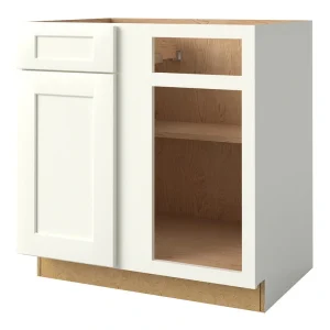 allen + roth Aveley 33-in W x 34.5-in H x 24-in D Linen Blind 1-Drawer Base Fully Assembled Cabinet (Flat Panel Shaker Style)