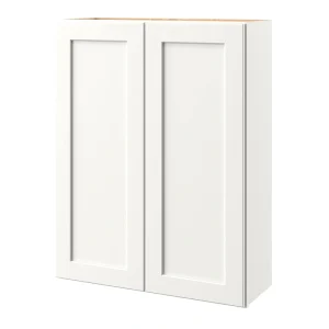 allen + roth Aveley 33-in W x 39.125-in H x 12-in D Linen Wall Fully Assembled Cabinet (Flat Panel Shaker Door Style)