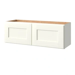 allen + roth Aveley 36-in W x 12.125-in H x 12-in D Linen Wall Fully Assembled Cabinet (Flat Panel Shaker Door Style)