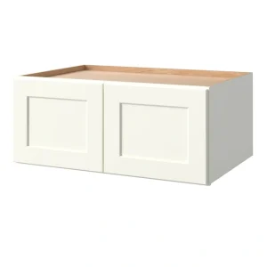 allen + roth Aveley 36-in W x 15.125-in H x 24-in D Linen Wall Fully Assembled Cabinet (Flat Panel Shaker Door Style)