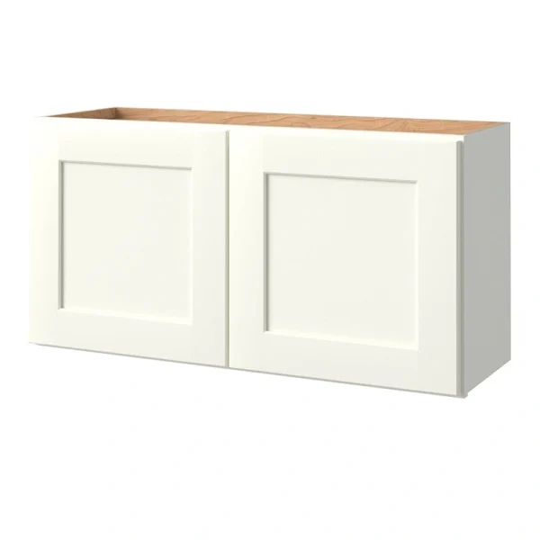 allen + roth Aveley 36-in W x 18.125-in H x 12-in D Linen Wall Fully Assembled Cabinet (Flat Panel Shaker Door Style)