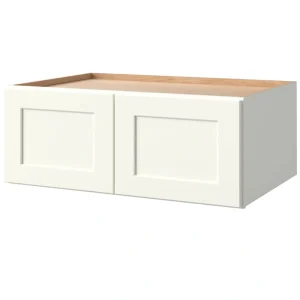allen + roth Aveley 36-in W x 18.125-in H x 24-in D Linen Wall Fully Assembled Cabinet (Flat Panel Shaker Door Style)
