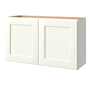allen + roth Aveley 36-in W x 20.625-in H x 11-in D Linen Wall Fully Assembled Cabinet (Flat Panel Shaker Door Style)