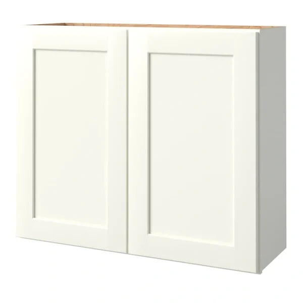 allen + roth Aveley 36-in W x 30.125-in H x 12-in D Linen Wall Fully Assembled Cabinet (Flat Panel Shaker Door Style)