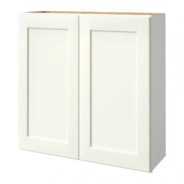 allen + roth Aveley 36-in W x 36.125-in H x 12-in D Linen Wall Fully Assembled Cabinet (Flat Panel Shaker Door Style)
