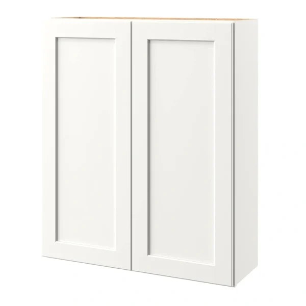 allen + roth Aveley 36-in W x 39.125-in H x 12-in D Linen Wall Fully Assembled Cabinet (Flat Panel Shaker Door Style)