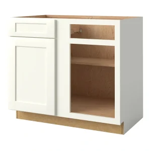 allen + roth Aveley 39-in W x 34.5-in H x 24-in D Linen Blind 1-Drawer Base Fully Assembled Cabinet (Flat Panel Shaker Style)