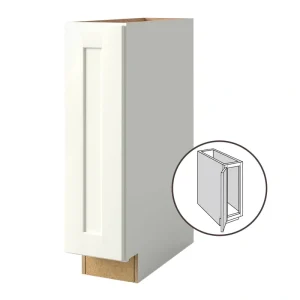 allen + roth Aveley 9-in W x 34.5-in H x 24-in D Linen Base Fully Assembled Cabinet (Flat Panel Shaker Door Style)