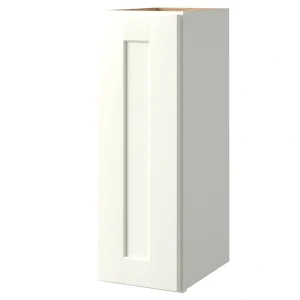 allen + roth Aveley 9-in W x 36.125-in H x 12-in D Linen Wall Fully Assembled Cabinet (Flat Panel Shaker Door Style)