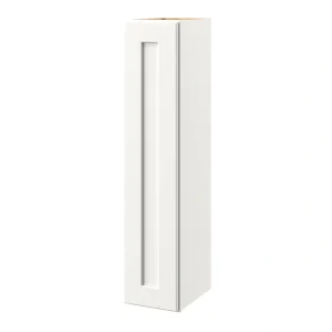 allen + roth Aveley 9-in W x 39.125-in H x 12-in D Linen Wall Fully Assembled Cabinet (Flat Panel Shaker Door Style)