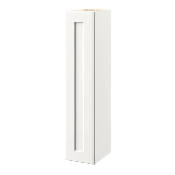 allen + roth Aveley 9-in W x 39.125-in H x 12-in D Linen Wall Fully Assembled Cabinet (Flat Panel Shaker Door Style)