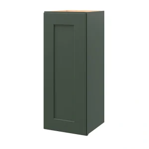 allen + roth Galway 12-in W x 30.125-in H x 12-in D Sage Wall Fully Assembled Cabinet (Flat Panel Shaker Door Style)
