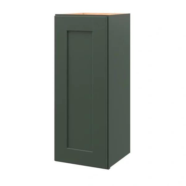 allen + roth Galway 12-in W x 30.125-in H x 12-in D Sage Wall Fully Assembled Cabinet (Flat Panel Shaker Door Style)