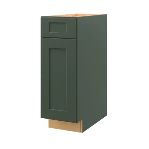 allen + roth Galway 12-in W x 34.5-in H x 24-in D Sage 1-Drawer Base Fully Assembled Cabinet (Flat Panel Shaker Style)