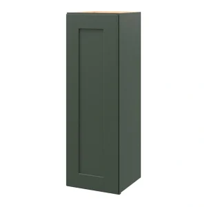 allen + roth Galway 12-in W x 36.125-in H x 12-in D Sage Wall Fully Assembled Cabinet (Flat Panel Shaker Door Style)