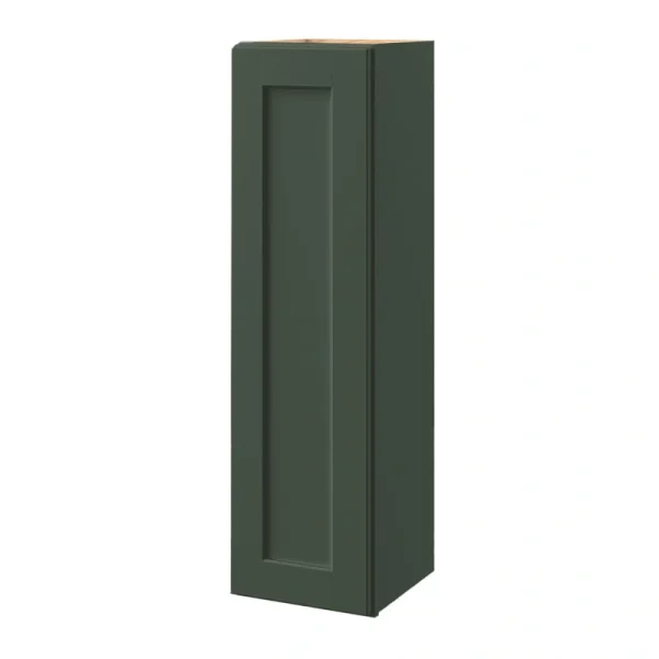 allen + roth Galway 12-in W x 39.125-in H x 12-in D Sage Wall Fully Assembled Cabinet (Flat Panel Shaker Door Style)