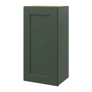 allen + roth Galway 15-in W x 30.125-in H x 12-in D Sage Wall Fully Assembled Cabinet (Flat Panel Shaker Door Style)