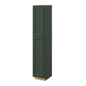 allen + roth Galway 15-in W x 90-in H x 24-in D Sage Pantry Fully Assembled Cabinet (Flat Panel Shaker Door Style)