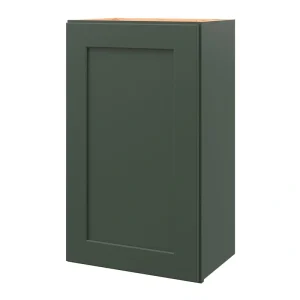 allen + roth Galway 18-in W x 30.125-in H x 12-in D Sage Wall Fully Assembled Cabinet (Flat Panel Shaker Door Style)