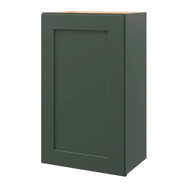 allen + roth Galway 18-in W x 30.125-in H x 12-in D Sage Wall Fully Assembled Cabinet (Flat Panel Shaker Door Style)