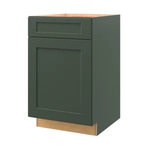 allen + roth Galway 21-in W x 34.5-in H x 24-in D Sage 1-Drawer Base Fully Assembled Cabinet (Flat Panel Shaker Style)