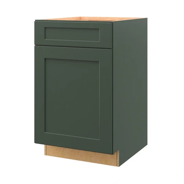 allen + roth Galway 21-in W x 34.5-in H x 24-in D Sage 1-Drawer Base Fully Assembled Cabinet (Flat Panel Shaker Style)
