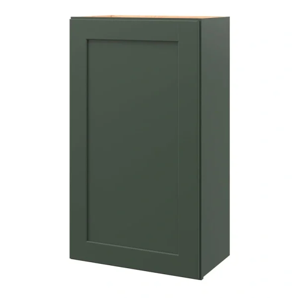allen + roth Galway 21-in W x 36.125-in H x 12-in D Sage Wall Fully Assembled Cabinet (Flat Panel Shaker Door Style)