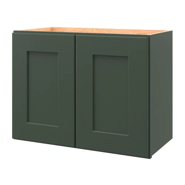 allen + roth Galway 24-in W x 18.125-in H x 12-in D Sage Wall Fully Assembled Cabinet (Flat Panel Shaker Door Style)