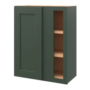allen + roth Galway 24-in W x 30.125-in H x 12-in D Sage Blind Corner Wall Fully Assembled Cabinet (Flat Panel Shaker Style) T726926643