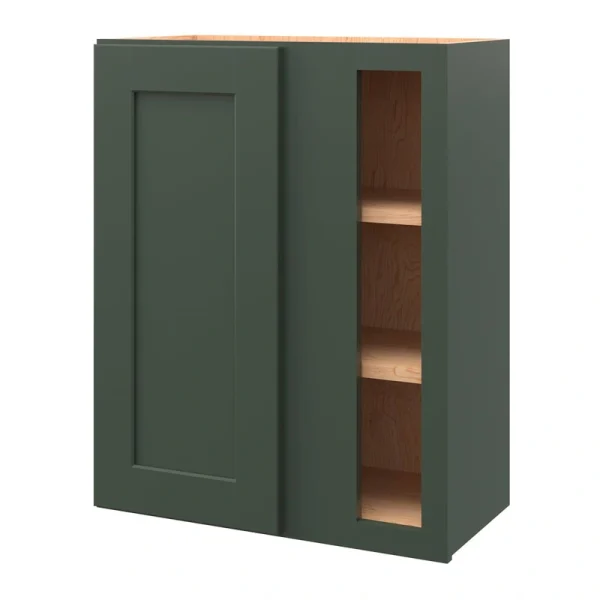 allen + roth Galway 24-in W x 30.125-in H x 12-in D Sage Blind Corner Wall Fully Assembled Cabinet (Flat Panel Shaker Style) T726926643