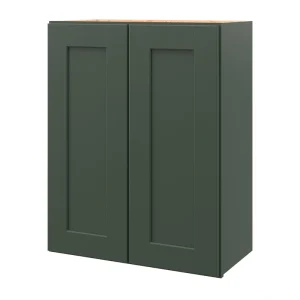 allen + roth Galway 24-in W x 30.125-in H x 12-in D Sage Wall Fully Assembled Cabinet (Flat Panel Shaker Door Style) T726926644