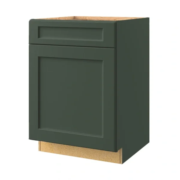 allen + roth Galway 24-in W x 34.5-in H x 24-in D Sage 1-Drawer Base Fully Assembled Cabinet (Flat Panel Shaker Style) T726926641