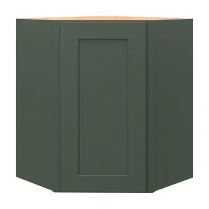 allen + roth Galway 24-in W x 36.125-in H x 12-in D Sage Diagonal Corner Wall Fully Assembled Cabinet (Flat Panel Shaker Style) T726926634