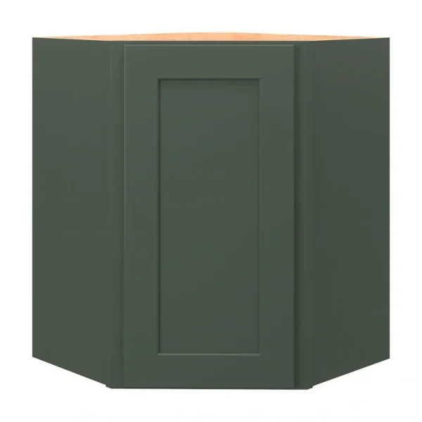 allen + roth Galway 24-in W x 36.125-in H x 12-in D Sage Diagonal Corner Wall Fully Assembled Cabinet (Flat Panel Shaker Style) T726926634