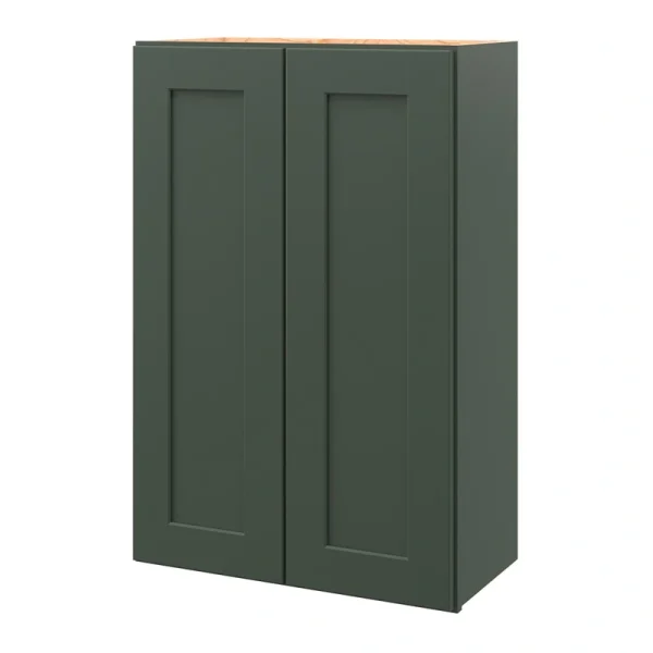 allen + roth Galway 24-in W x 36.125-in H x 12-in D Sage Wall Fully Assembled Cabinet (Flat Panel Shaker Door Style) T726926635