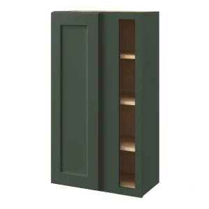 allen + roth Galway 24-in W x 42.125-in H x 12-in D Sage Blind Corner Wall Fully Assembled Cabinet (Flat Panel Shaker Style)