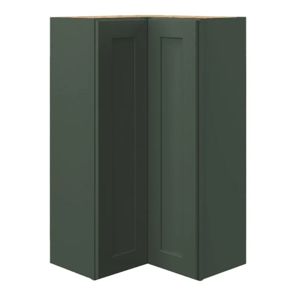 allen + roth Galway 24-in W x 42.125-in H x 12-in D Sage Diagonal Corner Wall Fully Assembled Cabinet (Flat Panel Square Style)