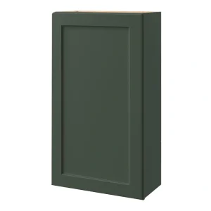 allen + roth Galway 24-in W x 42.125-in H x 12-in D Sage Wall Fully Assembled Cabinet (Flat Panel Shaker Door Style)