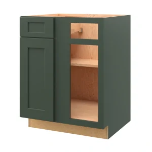 allen + roth Galway 27-in W x 34.5-in H x 24-in D Sage Blind 1-Drawer Base Fully Assembled Cabinet (Flat Panel Shaker Style)