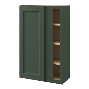 allen + roth Galway 27-in W x 42.125-in H x 12-in D Sage Blind Corner Wall Fully Assembled Cabinet (Flat Panel Shaker Style)