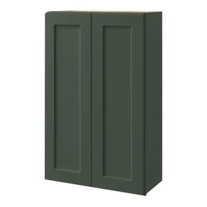 allen + roth Galway 27-in W x 42-in H x 12-in D Sage Wall Fully Assembled Cabinet (Flat Panel Square Door Style)