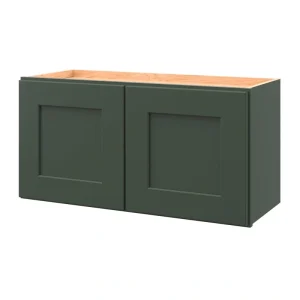 allen + roth Galway 30-in W x 15.125-in H x 12-in D Sage Wall Fully Assembled Cabinet (Flat Panel Shaker Door Style)