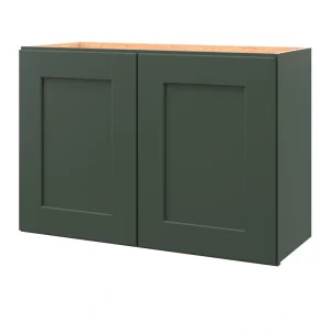 allen + roth Galway 30-in W x 20.625-in H x 12-in D Sage Wall Fully Assembled Cabinet (Flat Panel Shaker Door Style)