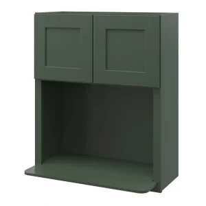 allen + roth Galway 30-in W x 36.125-in H x 12-in D Sage Wall Fully Assembled Cabinet (Flat Panel Shaker Door Style) T726926601