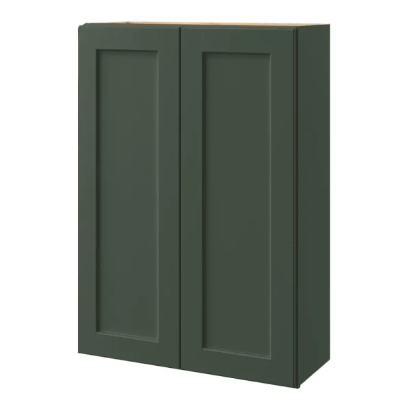 allen + roth Galway 30-in W x 39-in H x 12-in D Sage Wall Fully Assembled Cabinet (Flat Panel Shaker Door Style)