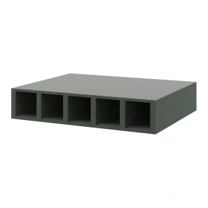 allen + roth Galway 30-in W x 6-in H x 12-in D Sage Open Cube Organizer Wall Fully Assembled Cabinet (Flat Panel Style)