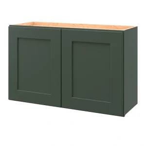 allen + roth Galway 33-in W x 12.125-in H x 12-in D Sage Wall Fully Assembled Cabinet (Flat Panel Shaker Door Style)