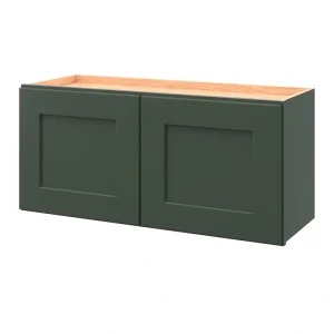 allen + roth Galway 33-in W x 15.125-in H x 12-in D Sage Wall Fully Assembled Cabinet (Flat Panel Shaker Door Style)