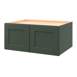 allen + roth Galway 33-in W x 15.125-in H x 24-in D Sage Wall Fully Assembled Cabinet (Flat Panel Shaker Door Style)